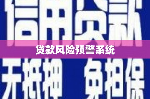 安仁贷款风险预警系统 安仁贷款风险预警系统