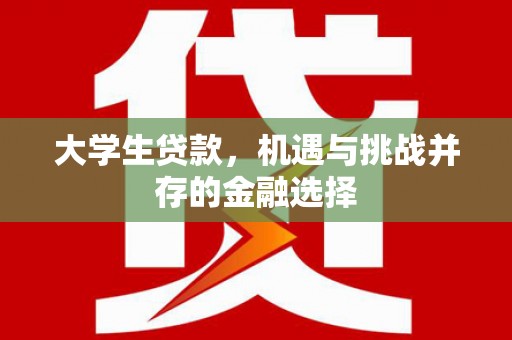 安仁大学生贷款，机遇与挑战并存的金融选择