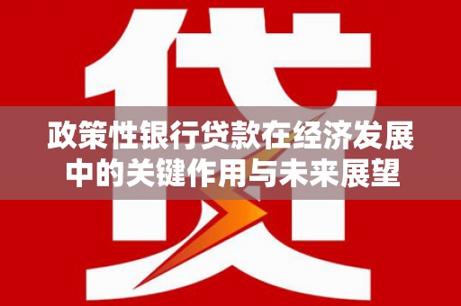 安仁政策性银行贷款在经济发展中的关键作用与未来展望