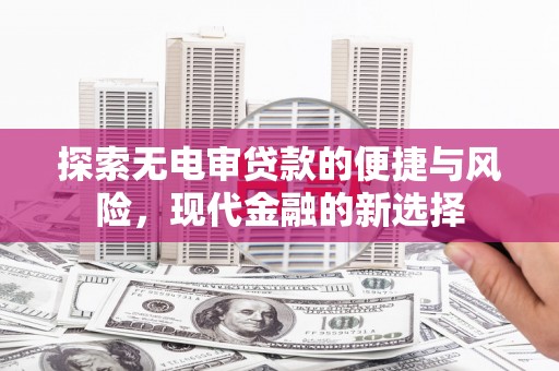 安仁探索无电审贷款的便捷与风险，现代金融的新选择