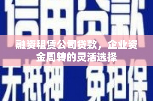 安仁融资租赁公司贷款，企业资金周转的灵活选择