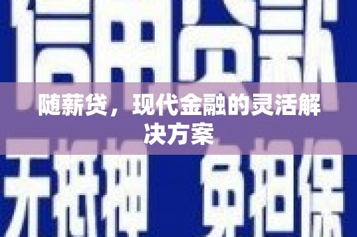 安仁随薪贷，现代金融的灵活解决方案