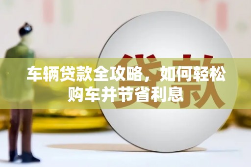 安仁车辆贷款全攻略，如何轻松购车并节省利息