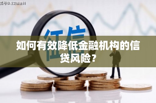 安仁如何有效降低金融机构的信贷风险？