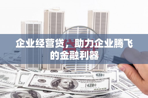 安仁企业经营贷，助力企业腾飞的金融利器