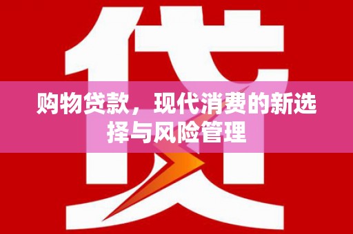 安仁购物贷款，现代消费的新选择与风险管理