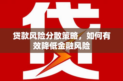 安仁贷款风险分散策略，如何有效降低金融风险
