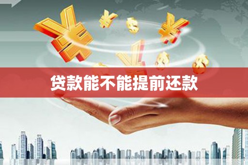 安仁贷款能不能提前还款