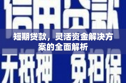 安仁短期贷款，灵活资金解决方案的全面解析