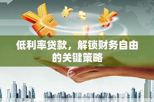 安仁低利率贷款，解锁财务自由的关键策略