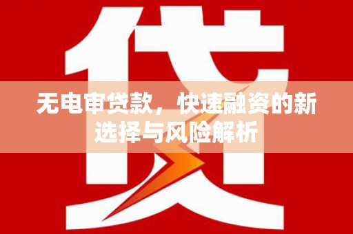 安仁无电审贷款，快速融资的新选择与风险解析