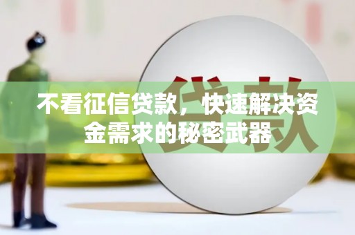 安仁不看征信贷款，快速解决资金需求的秘密武器