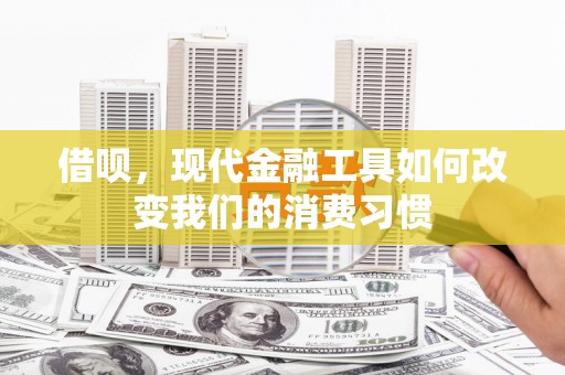 安仁借呗，现代金融工具如何改变我们的消费习惯