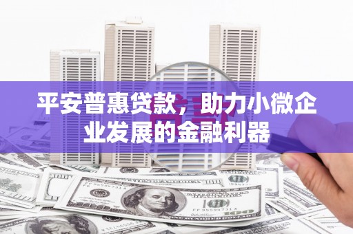 安仁平安普惠贷款，助力小微企业发展的金融利器