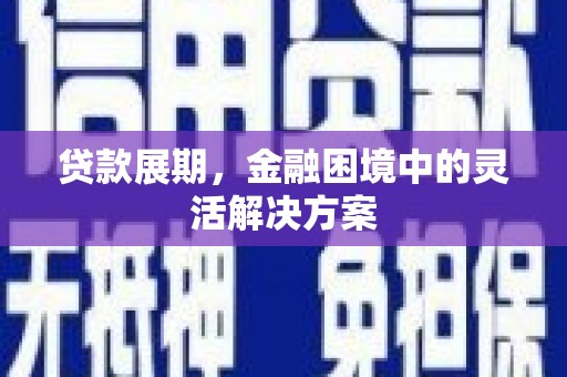 安仁贷款展期，金融困境中的灵活解决方案