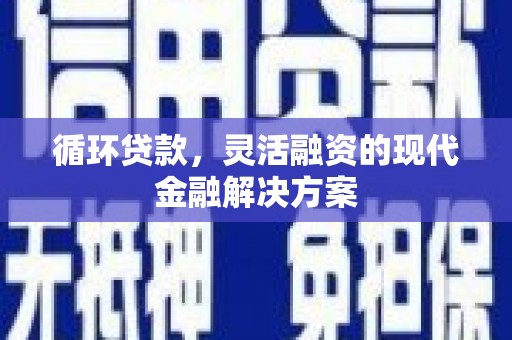 安仁循环贷款，灵活融资的现代金融解决方案