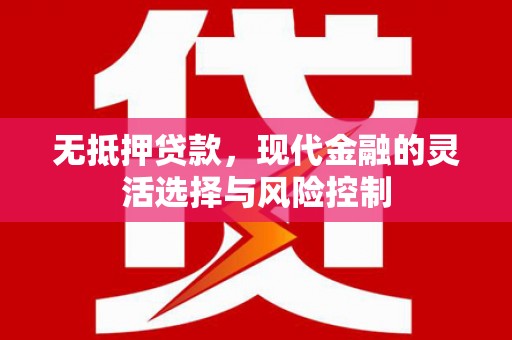 安仁无抵押贷款，现代金融的灵活选择与风险控制