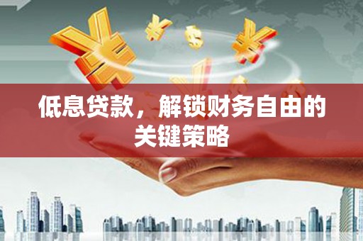 安仁低息贷款，解锁财务自由的关键策略