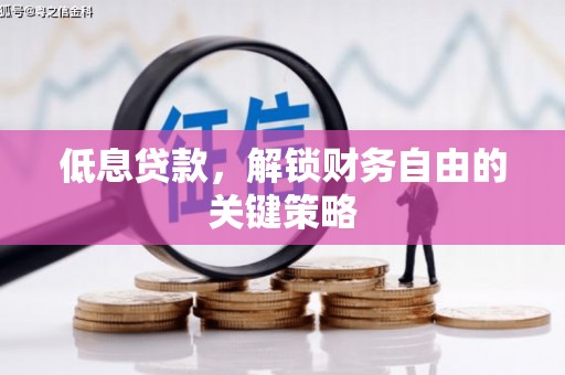 安仁低息贷款，解锁财务自由的关键策略