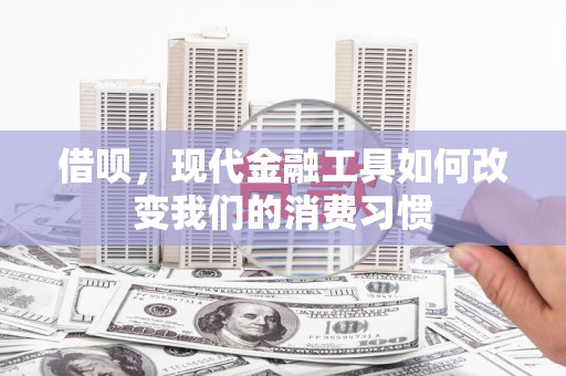 安仁借呗，现代金融工具如何改变我们的消费习惯