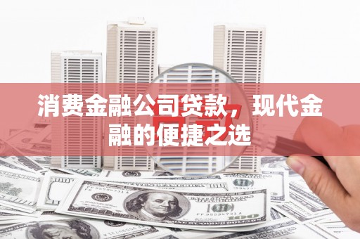 安仁消费金融公司贷款，现代金融的便捷之选