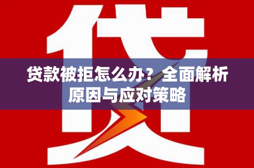 安仁贷款被拒怎么办？全面解析原因与应对策略