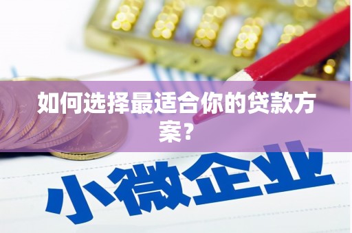 安仁如何选择最适合你的贷款方案？