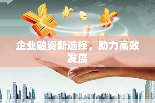 安仁企业融资新选择，助力高效发展