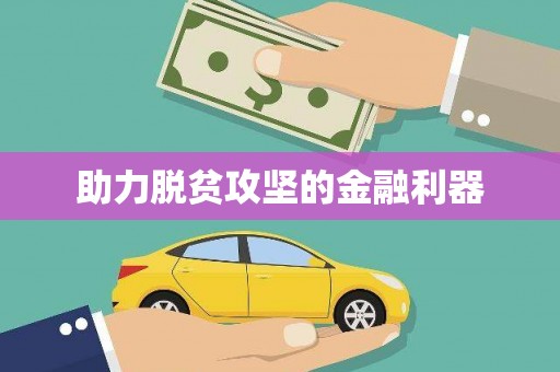 安仁助力脱贫攻坚的金融利器